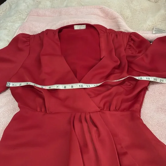 Sandro Paris Leana Wrap-Effect balloon sleeved mini dress from Neiman’s - Picture 12 of 16